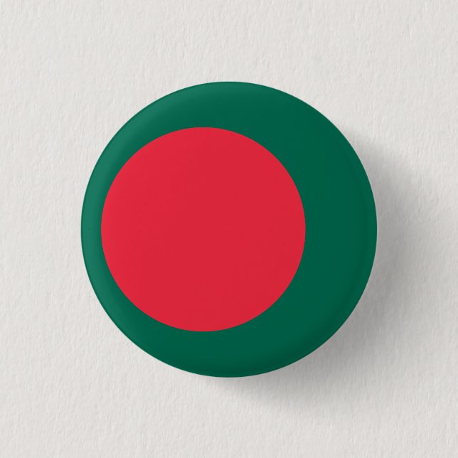 Chapa Redonda De 2,5 Cm Bandera de Bangladesh (Anverso)