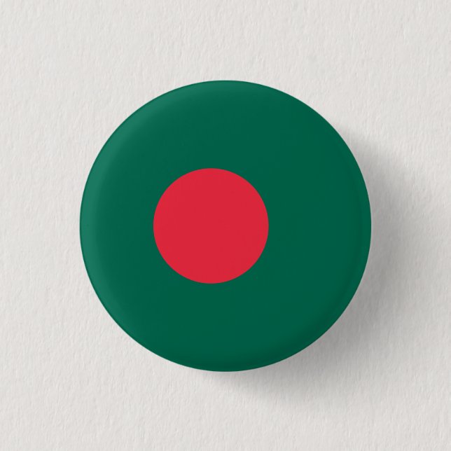 Chapa Redonda De 2,5 Cm Bandera de Bangladesh, bandera de Bangladesh (Anverso)