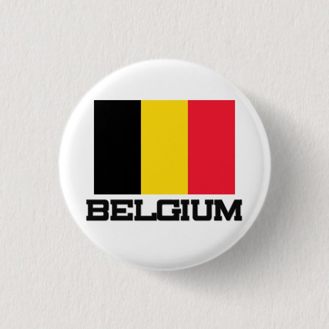 Chapa Redonda De 2,5 Cm Bandera de Bélgica (Anverso)