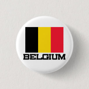 Chapa Redonda De 2,5 Cm Bandera de Bélgica