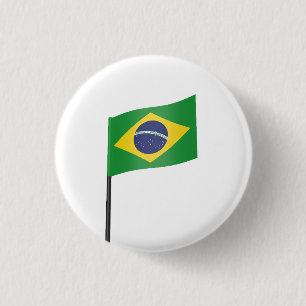 Chapa Redonda De 2,5 Cm Bandera de Brasil