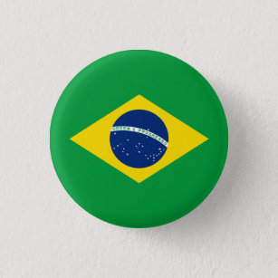 Chapa Redonda De 2,5 Cm Bandera de Brasil Patriótica