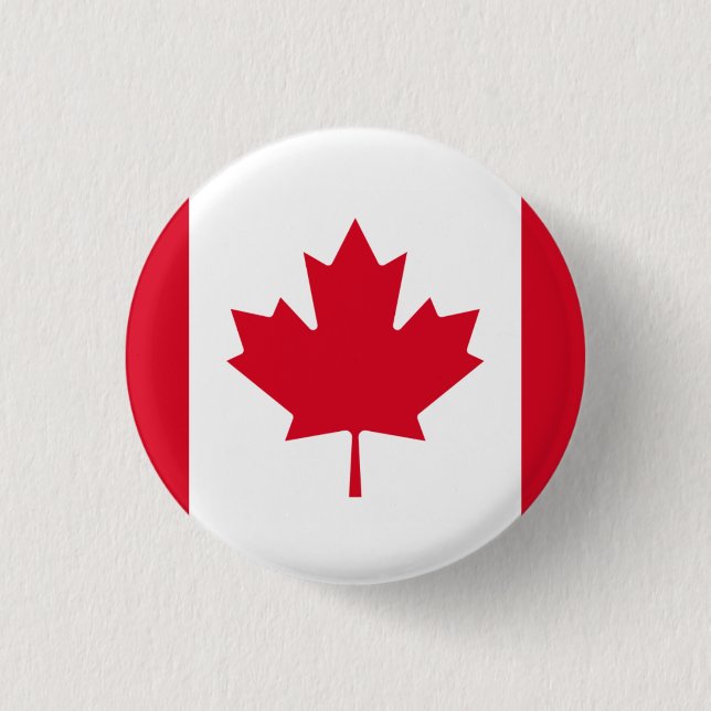 Chapa Redonda De 2,5 Cm Bandera de Canadá (Anverso)
