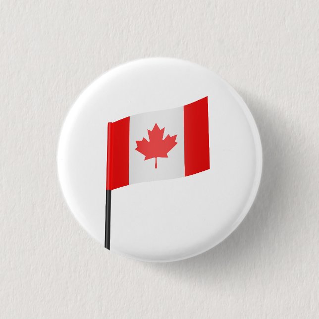 Chapa Redonda De 2,5 Cm Bandera de Canadá (Anverso)