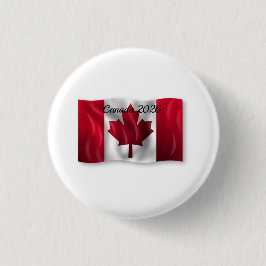 Chapa Redonda De 2,5 Cm Bandera de Canadá