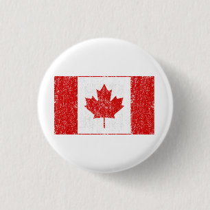 Chapa Redonda De 2,5 Cm Bandera de Canadá antigua bandera de Canadá bander
