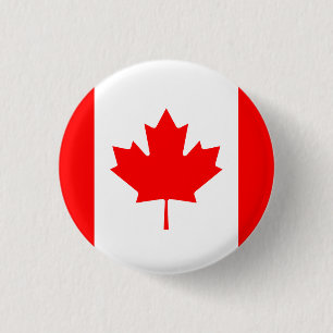 Chapa Redonda De 2,5 Cm Bandera de Canadá (Canadá)
