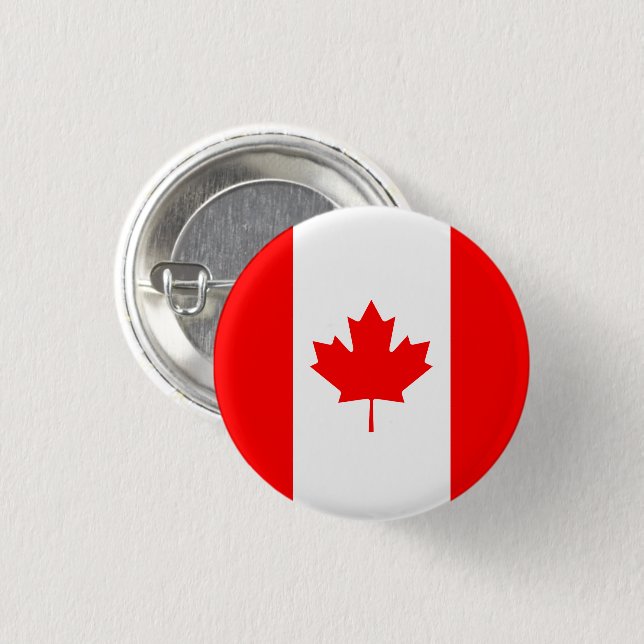 Chapa Redonda De 2,5 Cm Bandera de Canadá patriótica (Anverso y reverso)