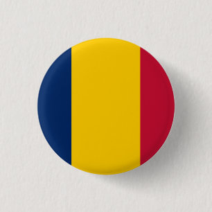 Chapa Redonda De 2,5 Cm Bandera de Chad