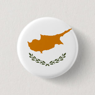 Chapa Redonda De 2,5 Cm Bandera de Chipre