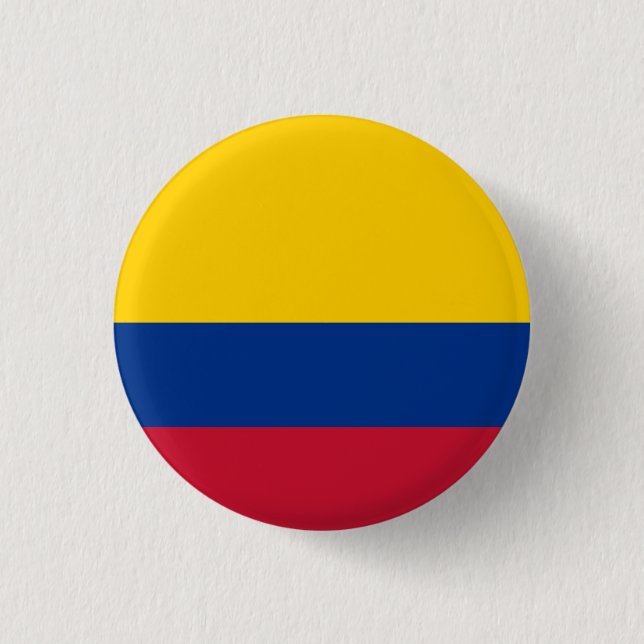 Chapa Redonda De 2,5 Cm Bandera de Colombia (Anverso)