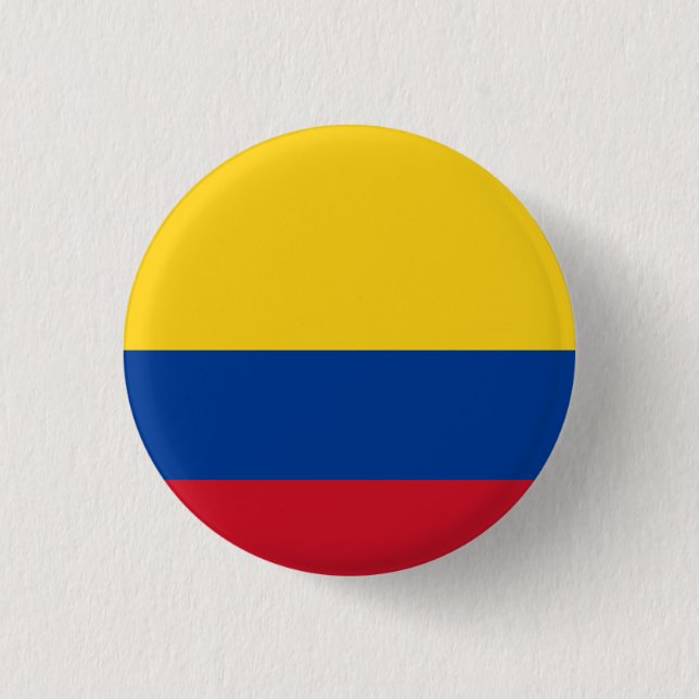 Chapa Redonda De 2,5 Cm Bandera de Colombia (Colombia) (Anverso)