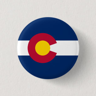Chapa Redonda De 2,5 Cm Bandera de Coloradán, Bandera de Colorado