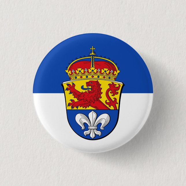 Chapa Redonda De 2,5 Cm Bandera de Darmstadt, Alemania (Anverso)