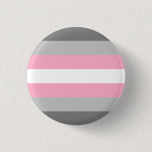 Chapa Redonda De 2,5 Cm Bandera de Demigirl LGBT (Anverso)