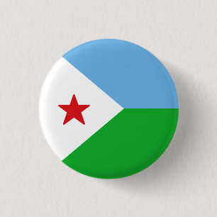 Chapa Redonda De 2,5 Cm Bandera de Djibouti