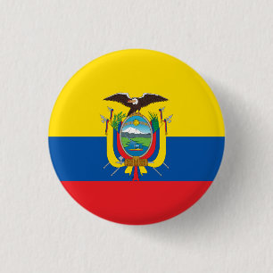 Chapa Redonda De 2,5 Cm Bandera de Ecuador