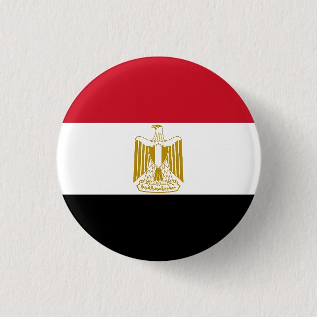 Chapa Redonda De 2,5 Cm Bandera de Egipto (Anverso)