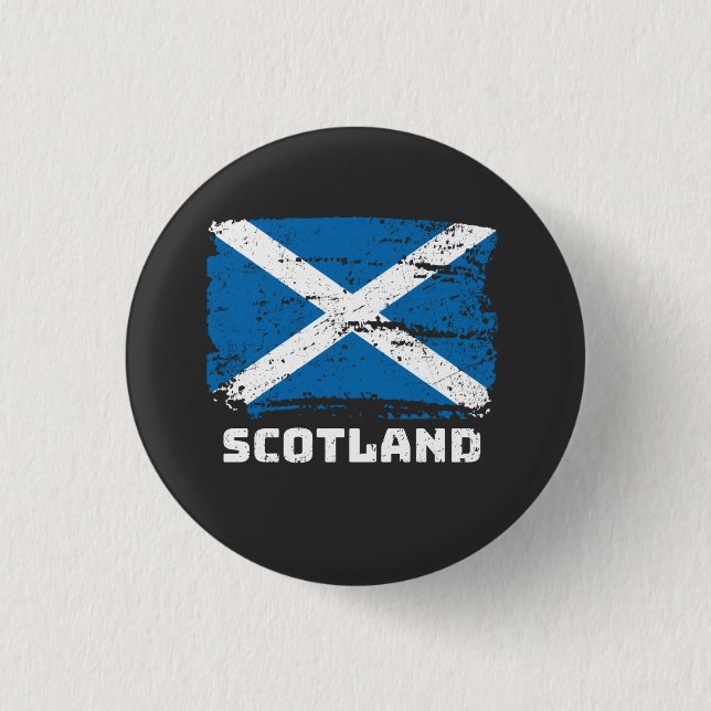 Chapa Redonda De 2,5 Cm Bandera de Escocia (Anverso)