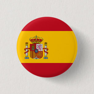 Chapa Redonda De 2,5 Cm Bandera de España