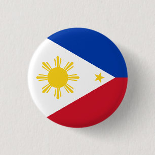 Chapa Redonda De 2,5 Cm Bandera de Filipinas