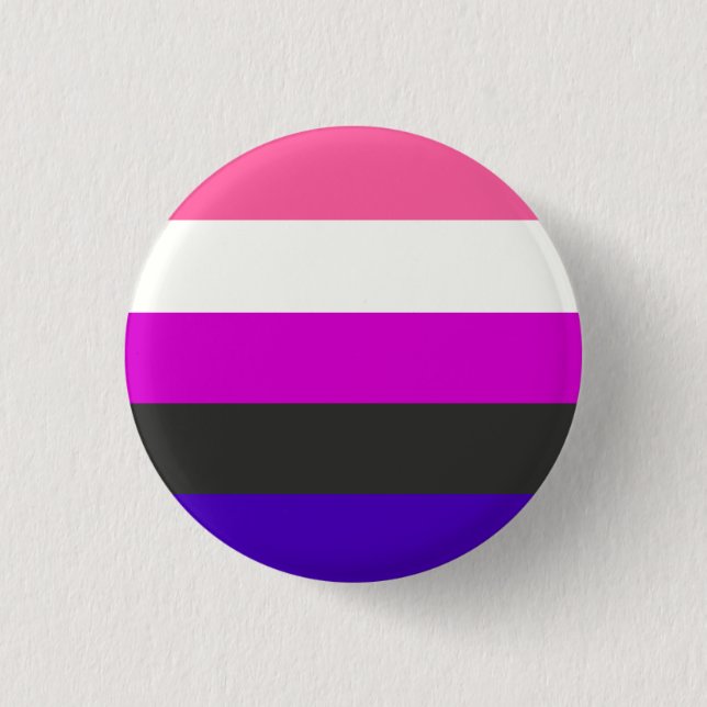 Chapa Redonda De 2,5 Cm Bandera de Genderfluid (Anverso)