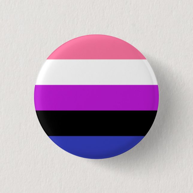 Chapa Redonda De 2,5 Cm Bandera de Genderfluid (Anverso)