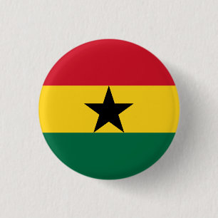 Chapa Redonda De 2,5 Cm Bandera de Ghana