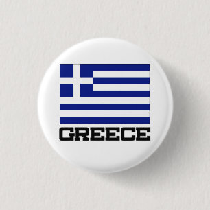 Chapa Redonda De 2,5 Cm Bandera de Grecia