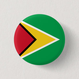 Chapa Redonda De 2,5 Cm Bandera de Guyana