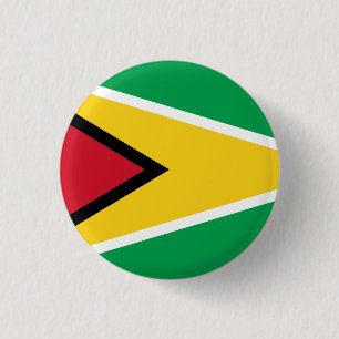 Chapa Redonda De 2,5 Cm Bandera de Guyana (guyanesa)