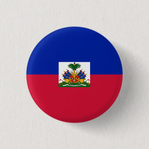 Chapa Redonda De 2,5 Cm Bandera de Haití (haitiana)