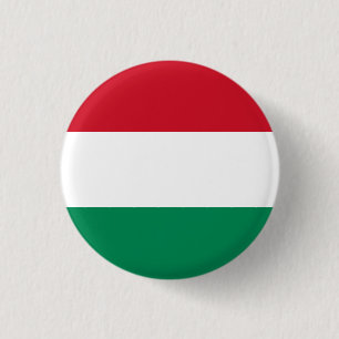 Chapa Redonda De 2,5 Cm Bandera de Hungría (húngara)