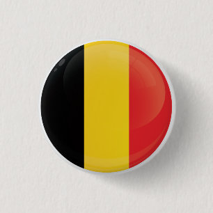 Chapa Redonda De 2,5 Cm Bandera de iconos redondos de Bélgica