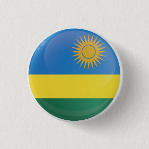Chapa Redonda De 2,5 Cm Bandera de iconos redondos de Ruanda