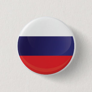 Chapa Redonda De 2,5 Cm Bandera de iconos redondos de Rusia