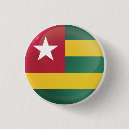 Chapa Redonda De 2,5 Cm Bandera de iconos redondos de Togo