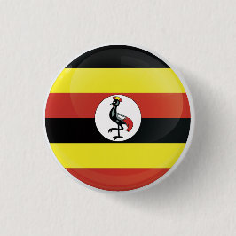 Chapa Redonda De 2,5 Cm Bandera de iconos redondos de Uganda