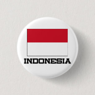 Chapa Redonda De 2,5 Cm Bandera de Indonesia