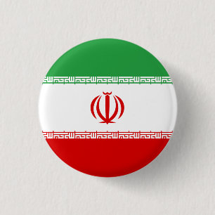 Chapa Redonda De 2,5 Cm Bandera de Irán (iraní)