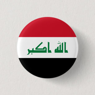 Chapa Redonda De 2,5 Cm Bandera de Iraq