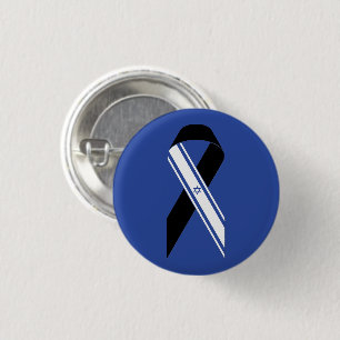 Chapa Redonda De 2,5 Cm bandera de Israel cinta azul negra