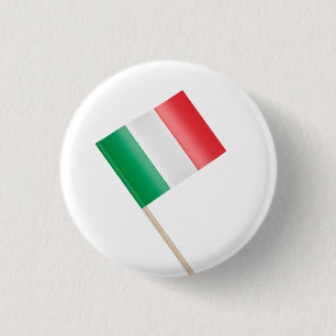 Chapa Redonda De 2,5 Cm Bandera de Italia