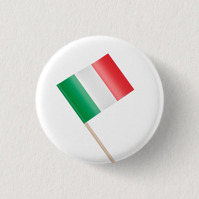 Chapa Redonda De 2,5 Cm Bandera de Italia (Anverso)
