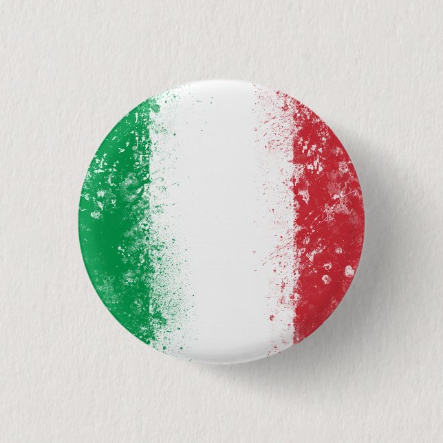 Chapa Redonda De 2,5 Cm Bandera de Italia (Anverso)