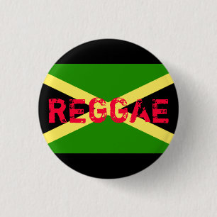 Chapa Redonda De 2,5 Cm bandera de Jamaica, REGGAE