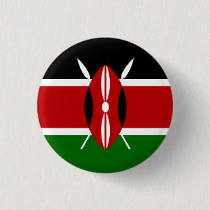 Chapa Redonda De 2,5 Cm Bandera de Kenia
