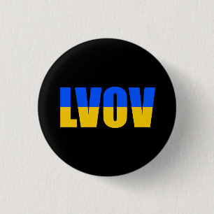 Chapa Redonda De 2,5 Cm Bandera de Kiev Ucrania
