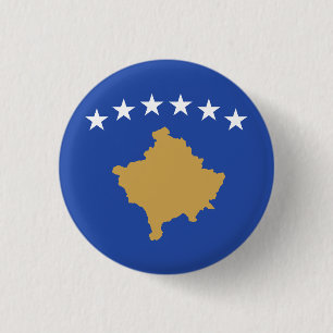 Chapa Redonda De 2,5 Cm Bandera de Kosovo