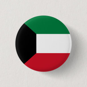 Chapa Redonda De 2,5 Cm Bandera de Kuwait
